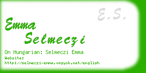 emma selmeczi business card